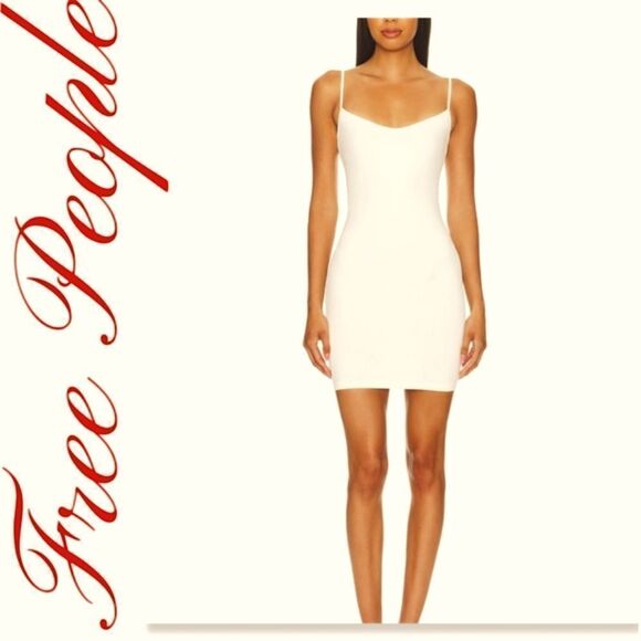 *** SALE FREE PEOPLE Seamless Mini Slip/Dress  in Ivory **IR** - Picture 1 of 11